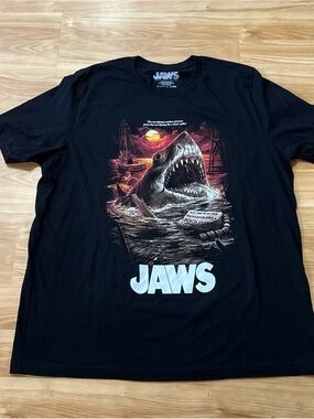 Gutter Garbs JAWS T-Shirt Size 2XL Black Graphic Print